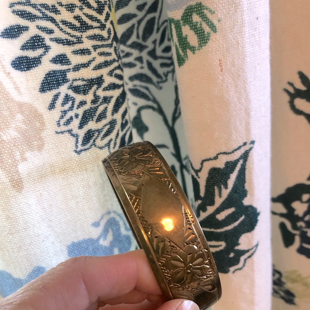 Unique Brass Floral Bangle
